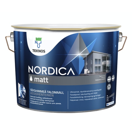 Nordica Matt Talomaali 9 l - Seinämaalit ulkoseinille - 6414621112525 - 1