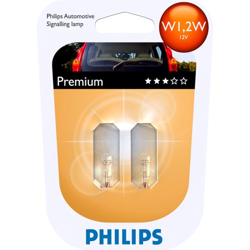 Polttimopari Philips W1,2W 12V 1,2W - Hehkulamput ja erikoislamput - 8711500055545 - 1