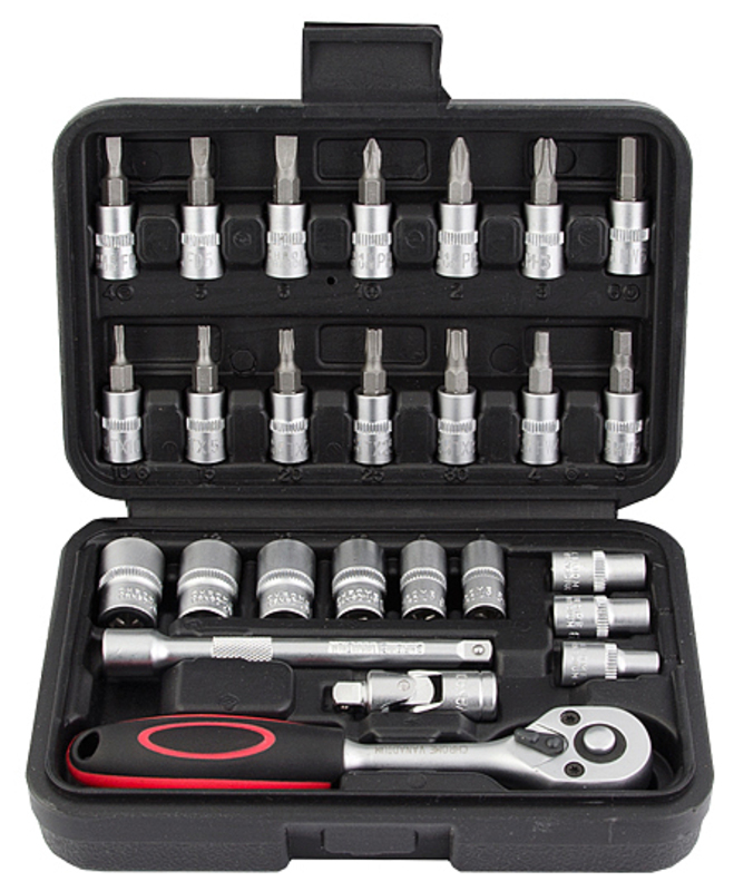 Työkalusarja ProMaster 1/4" 26-OS. - Työkalusarjat, hylsysarjat ja räikät - 6420286014005 - 1