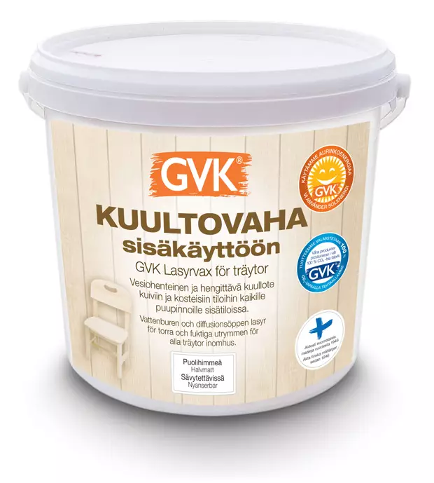 Kuultovaha GVK kirkas 2,7 l - Öljyt ja vahat sisäkäyttöön - 6419726001545 - 1