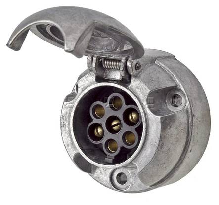 7-Napainen pistorasia alumiinia - Traktoritarvikkeet - 6419943242936 - 1