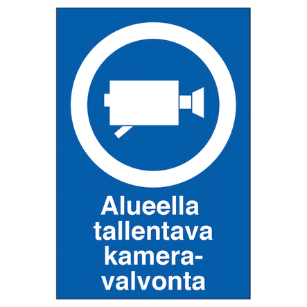 Kilpi Alueella tallentava kameravalvonta - Älykoti ja hälytysjärjestelmät - 6420611520836 - 1