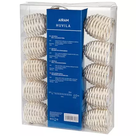 Valosarja Airam Led Huvila valkoinen - Ulkojouluvalot - 6435200167286 - 2