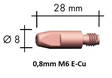 Kosketussuutin E-Cu M6x28x8 – 0,8 mm - Hitsauskoneet - 4036584050786 - 1