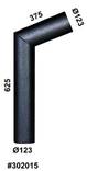 Narvi Yhdyshormi Ø119/123 x 60º - Savupiiput ja hormit - 6418530320156 - 1