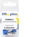 M+ laattaliitin 6,35x0,8mm - Autosähkötarvikkeet - 6417196697176 - 1