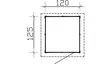Mökkihuussi Goodiy Kuusikko 120x125cm - Puuceet - 6438313723936 - 7