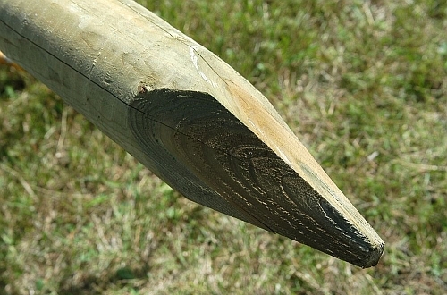 Aitatolppa pyöreä 75x2400 mm - Aitaverkot ja aitatarvikkeet - 6430068431272 - 1