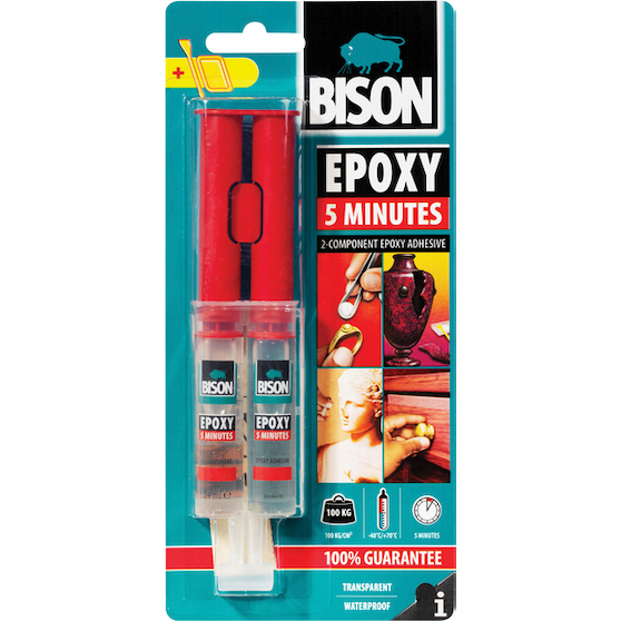 Epoksiliima Bison Epoxy 24ml pika - Yleisliimat ja askarteluliimat - 8710439153056 - 1