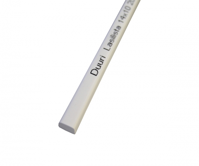 Lasilista 14x10x2000mm valkoinen, muovi - Muovilistat - 6417083000416 - 1