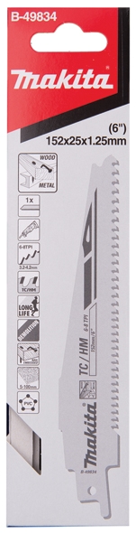 Makita Puukkosahanterä 152x1,25mm B-49834 - Puukkosahanterät - 88381461566 - 2