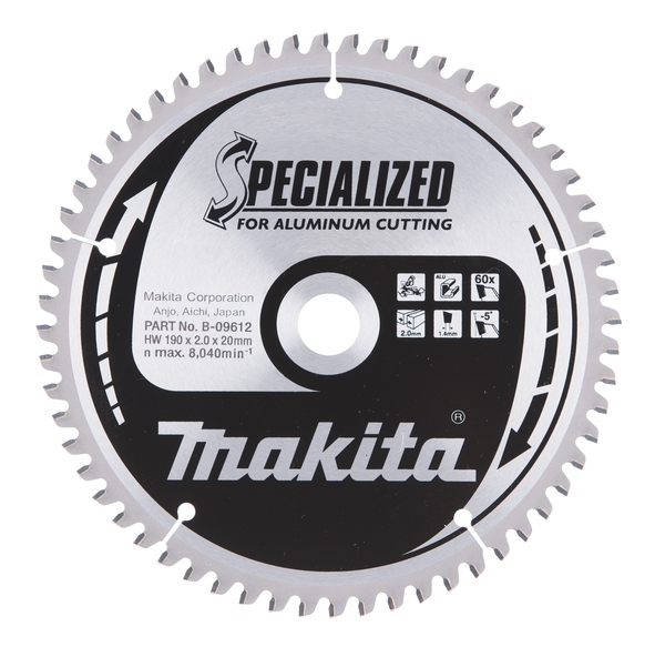 Makita Pyörösahanterä HM 190mm B-09612 - Pyörösahanterät - 88381337656 - 1