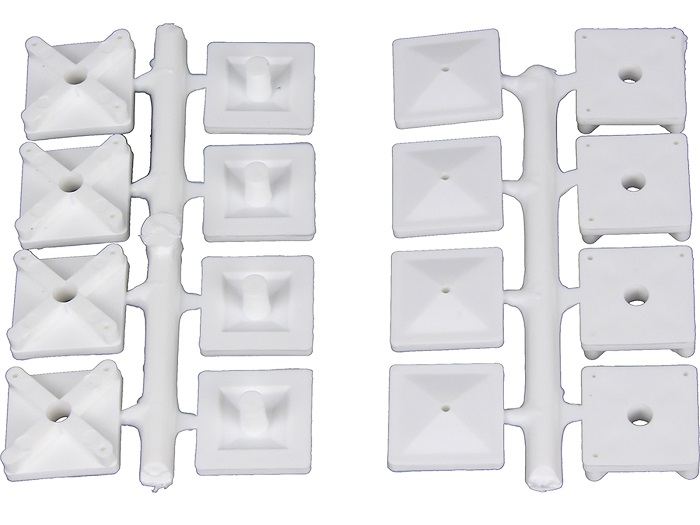 Palapeilinkiinnike 835 Pisla muovi/valk. - Kalustehelat - 6414671070646 - 1