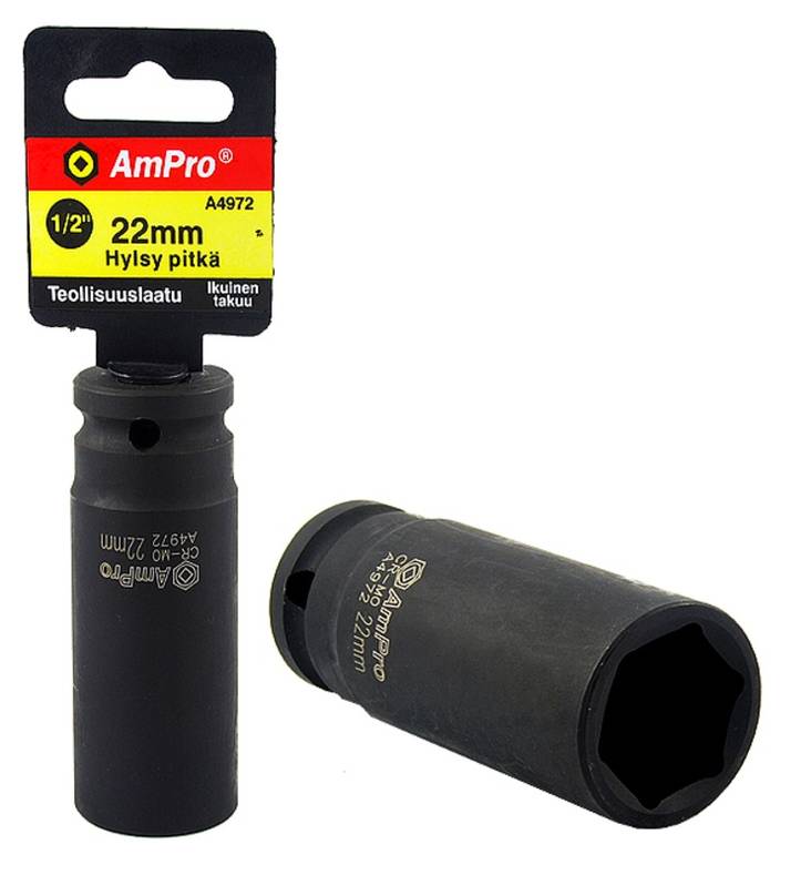 Pitkä Voimahylsy 1/2" 19mm - Hylsyt ja kuusiokoloavaimet - 795609049696 - 1