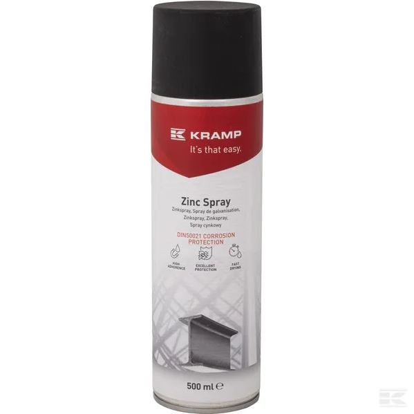 Sinkkispray Kramp 500ml - Metalli- ja kuumankestomaalit - 8719607281836 - 1