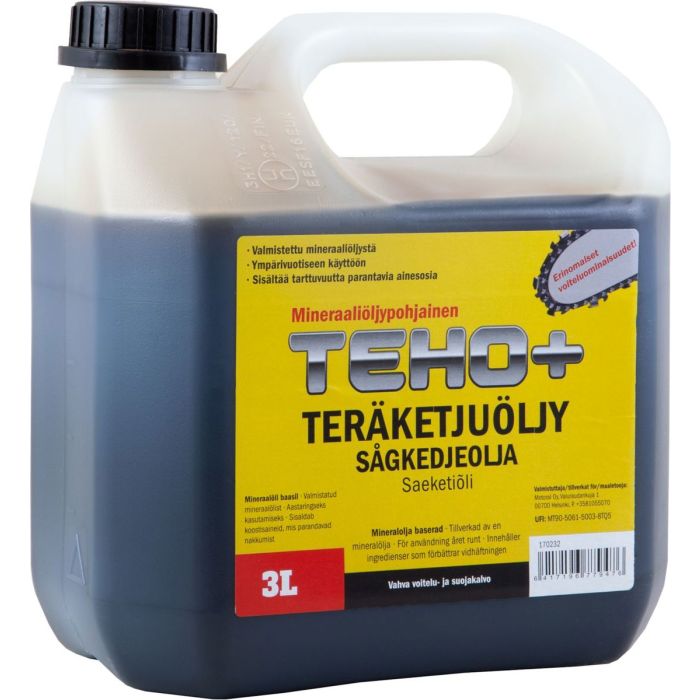 TEHO+ Teräketjuöljy 3 l - Pienkoneöljyt ja kemikaalit - 6417196779476 - 1