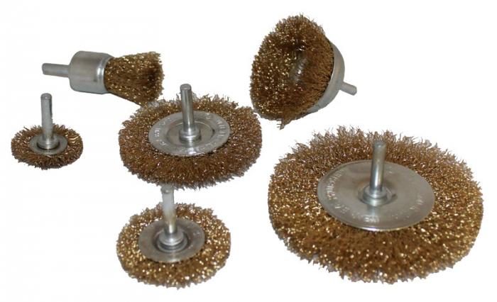 Teräsharjasetti 6-osainen - Pyörivät metalliharjat - 6430032157436 - 1