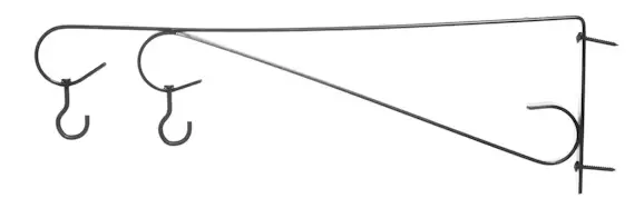 Amppeli- ja Lyhtykoukku 39cm musta - Kasvien kiinnitys ja tuenta - 6410411930836 - 1