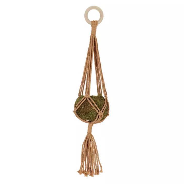 Makramee-amppeli S 9x9x47cm - Ulkoruukut - 8714982249006 - 1
