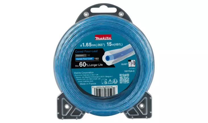 Siima Makita 1,6mmx15m neliapila - Trimmeritarvikkeet ja siimat - 197050375056 - 1