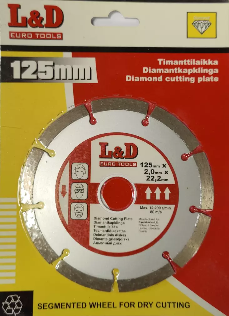 Timanttilaikka 125x2x22,2mm - Pyörösahanterät - 6410404749346 - 1