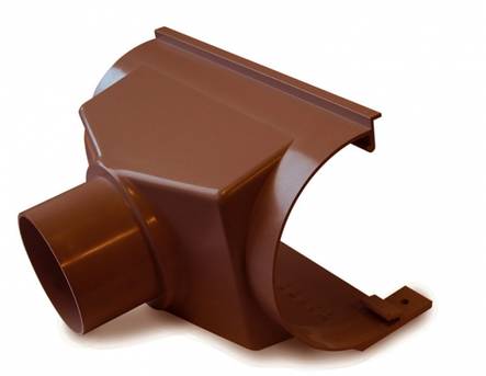 Laajennusjuoksutusosa 125 mm/ Ø 90 mm Ruskea - Sadevesijärjestelmät - 5702751224517 - 1