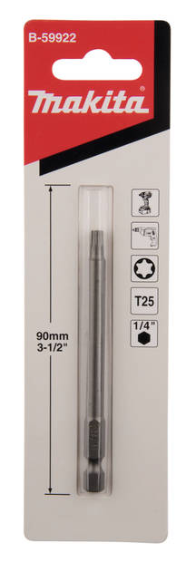 Ruuvauskärki Makita TX25 90mm 1kpl - Ruuvauskärjet - 088381523967 - 2