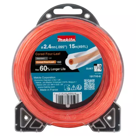 Siima Makita 2,4mmx15m neliapila - Trimmeritarvikkeet ja siimat - 197050375117 - 1