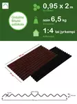 Bitumikatelevy Onduline 950x2000mm pun - Bitumikatteet - 3467670000957 - 2