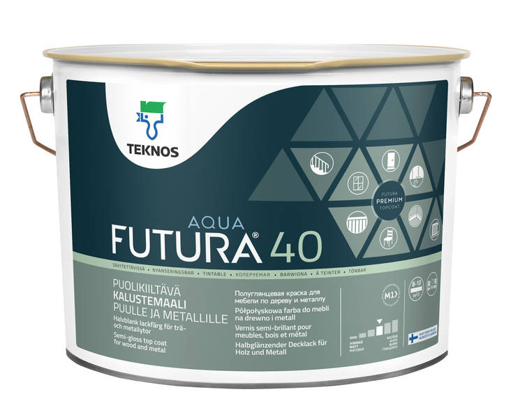 Futura Aqua 40 Kalustemaali 9l - Kalustemaalit, ikkunamaalit ja ovimaalit - 6414621044017 - 2