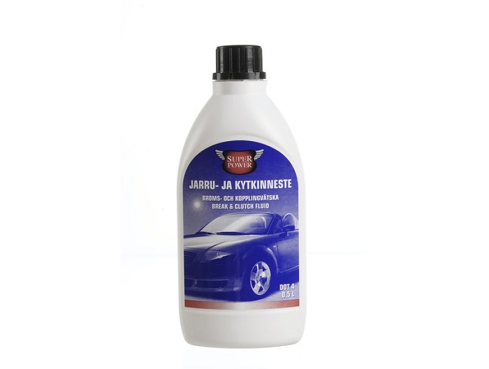 Jarru- ja kytkinneste DOT 4 0,5 l Super Power - Kemikaalit - 4740244007637 - 1
