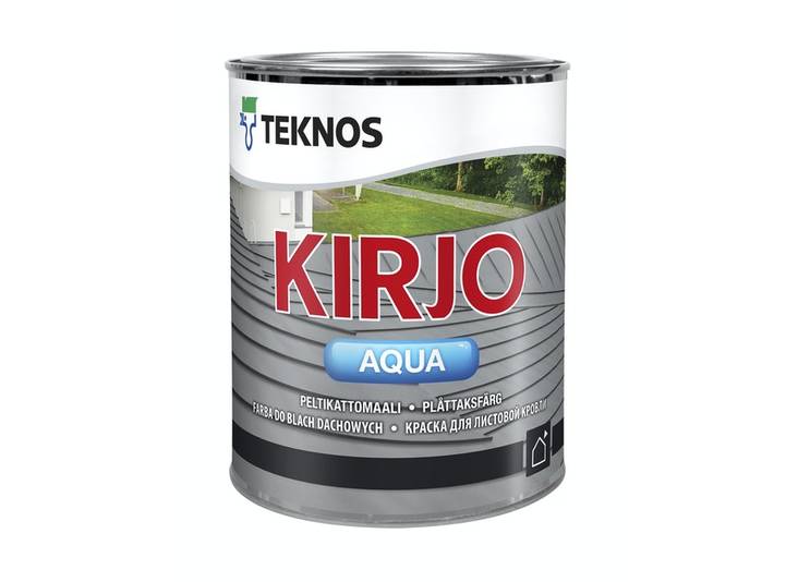 Kirjo Aqua Peltikattomaali 0,9L PM1 - Kattomaalit - 6414621019947 - 1