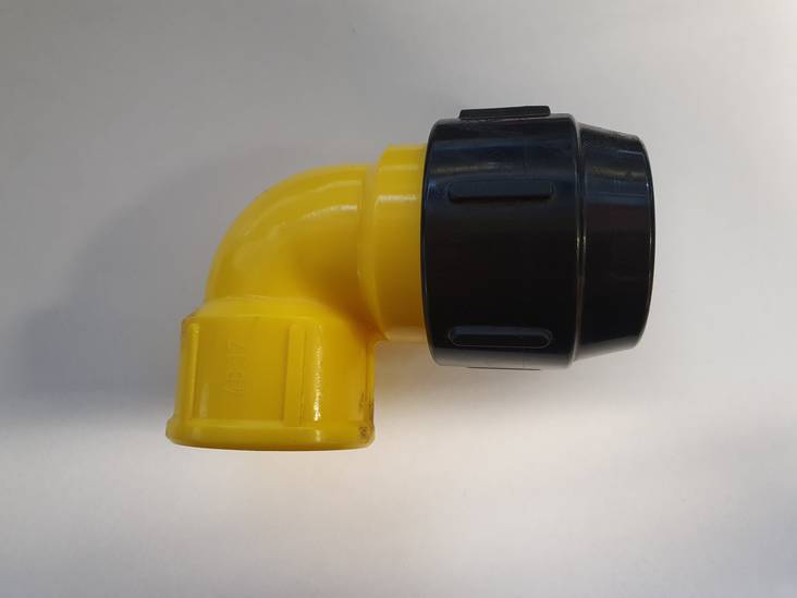 Kulmayhde SK 1 1/4" muovinen - Kierreliittimet - 6432107 - 1