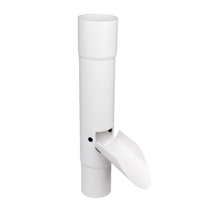 Läpällinen ulosotto Ø75mm valkoinen - Sadevesijärjestelmät - 5702752593407 - 1