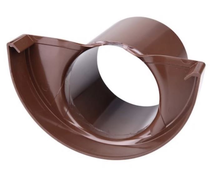 Päätypohja juoksuputkella 90 mm - Sadevesijärjestelmät - 5702751464517 - 1