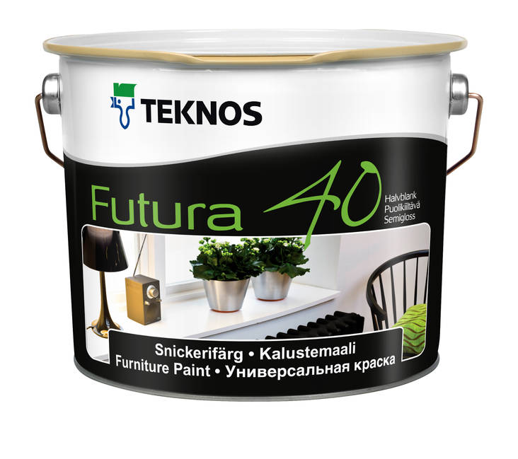 Teknos Futura 40 kalustemaali 2,7 l PM1 - Kalustemaalit, ikkunamaalit ja ovimaalit - 7318740002387 - 1