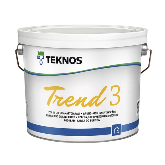 Trend 3 Pohja- ja sisäkattomaali 2,7l - Pohjamaalit sisäkäyttöön - 6414620273487 - 1