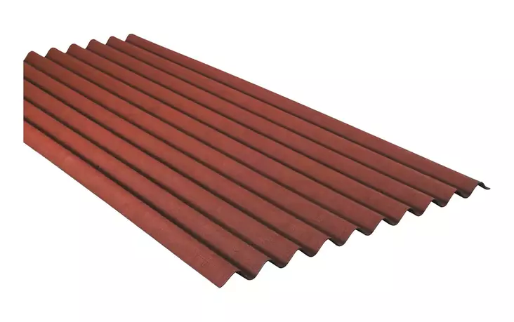 Bitumikatelevy Onduline 950x2000mm pun - Bitumikatteet - 3467670000957 - 1