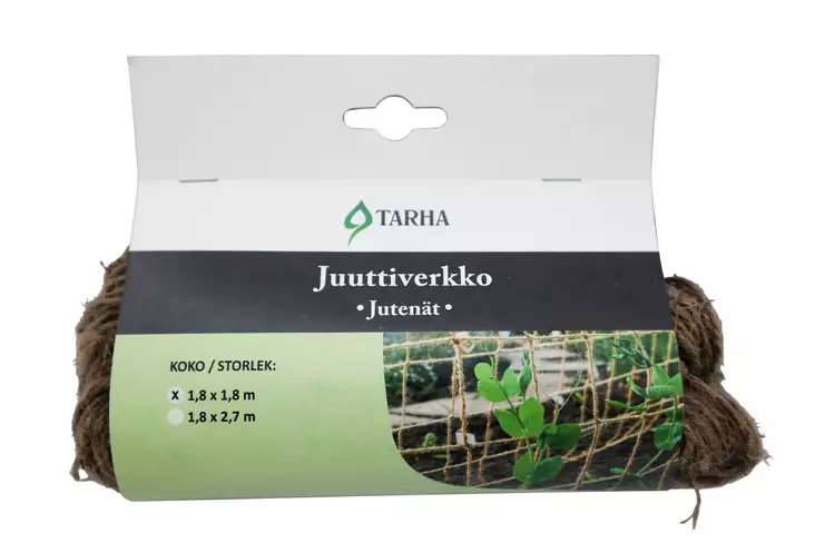 Juuttiverkko 1,8 x 1,8 m - Kasvien kiinnitys ja tuenta - 6416556932377 - 1