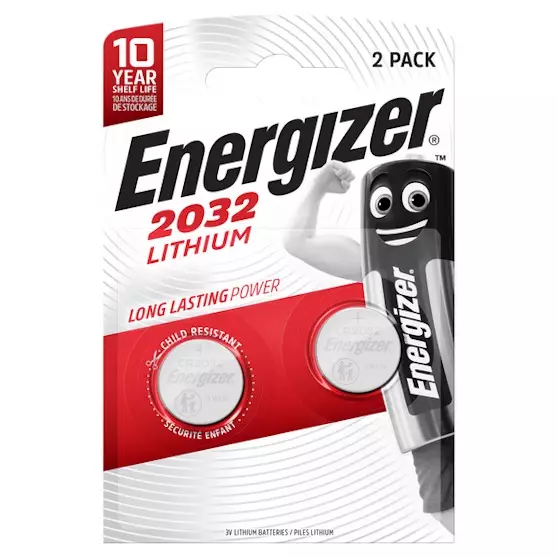 Nappiparisto Energizer CR2032 Litium2kpl - Paristot - 7638900248357 - 1