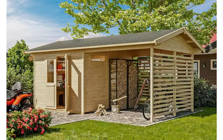 Varasto ja katos Cello Ballerup 14m² - Ulkovarastot ja vajat - 6438313784487 - 1