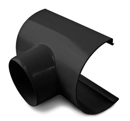 Juoksutusosa 125 mm/Ø 75 mm Musta - Sadevesijärjestelmät - 5702751125418 - 1