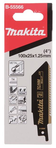 Makita Puukkosahanterä 100x1,25mm Metalli B-55566 - Puukkosahanterät - 88381483568 - 2