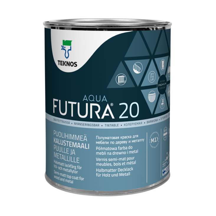 Futura Aqua 20 Kalustemaali 0,9 l - Kalustemaalit, ikkunamaalit ja ovimaalit - 6414621019268 - 2