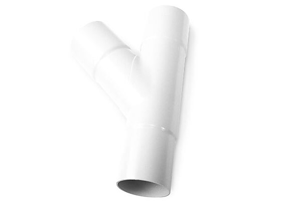 Haaraputki Ø90/90mm 75° valkoinen - Sadevesijärjestelmät - 5702752573508 - 1