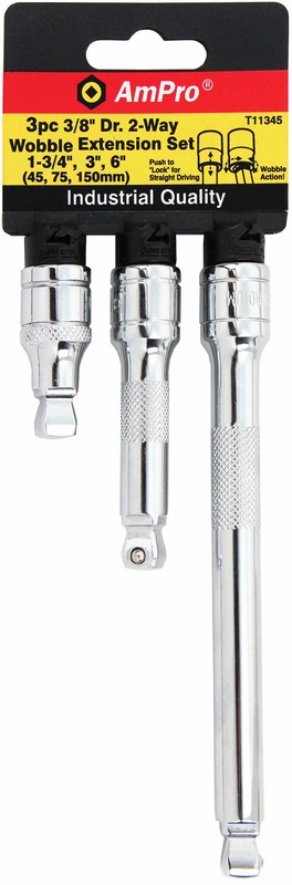 Jatkovarsisarja 3/8" 3-OS, WOBBLE - Hylsyt ja kuusiokoloavaimet - 795609113458 - 1