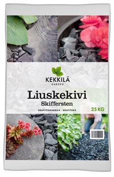 Kekkilä Liuskekivi Grafiitinharmaa 25 kg - Koristekivet - 6433000100618 - 1