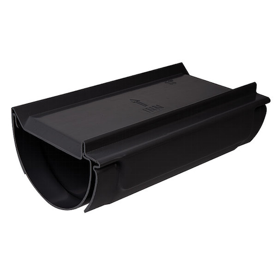 Laajennusosa 125 mm musta - Sadevesijärjestelmät - 5702751855018 - 1