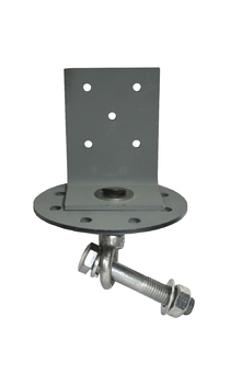 Lattakiinnike + L-kulmalla vaakajuoksuille 120/4 mm - Kierrepaalut - 6416223462978 - 1