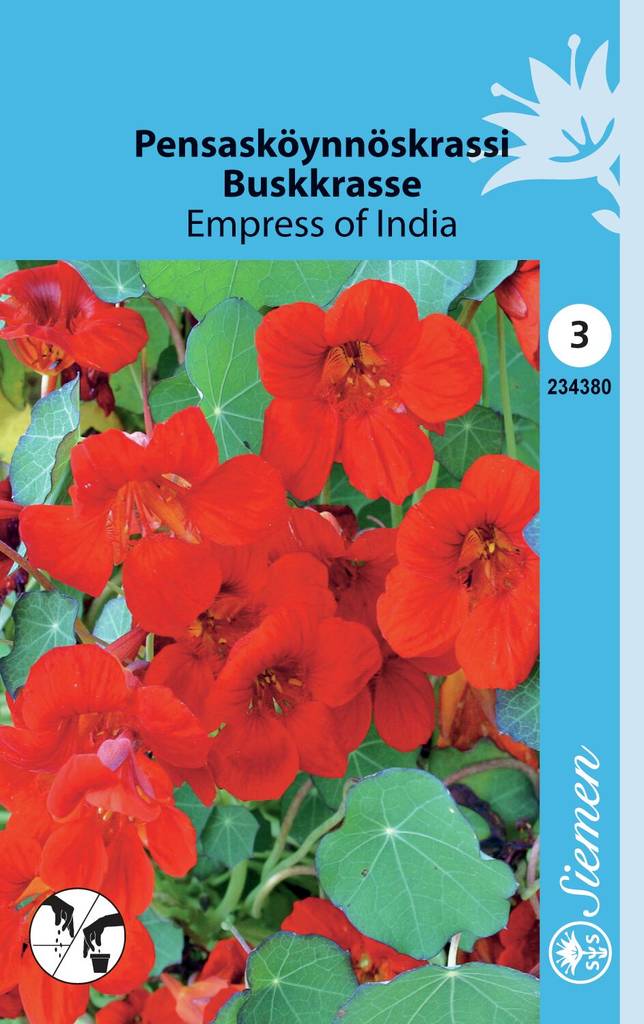 Pensasköynnöskrassi EMPRESS OF INDIA 234380 - Puutarhasiemenet - 6415152343808 - 1